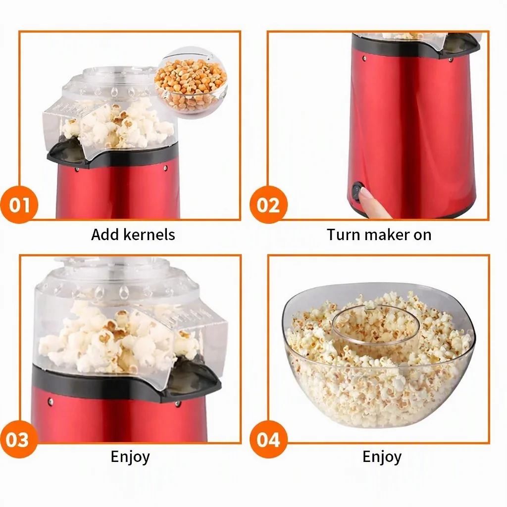 img alibaba 1793070050.jpeg Household Hot-air Popcorn Machine Oil-free Low-fat Ready in 2 Minutes Available Any Color 1200W