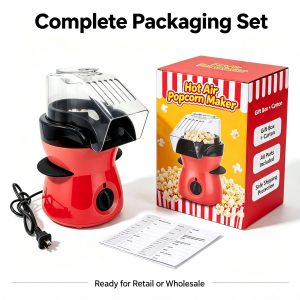 New Arrival Mini Hot 1100W Oil Free Electric Popcorn Popper Home Party Snack Maker Support Custom Logo Air Popcorn Machine