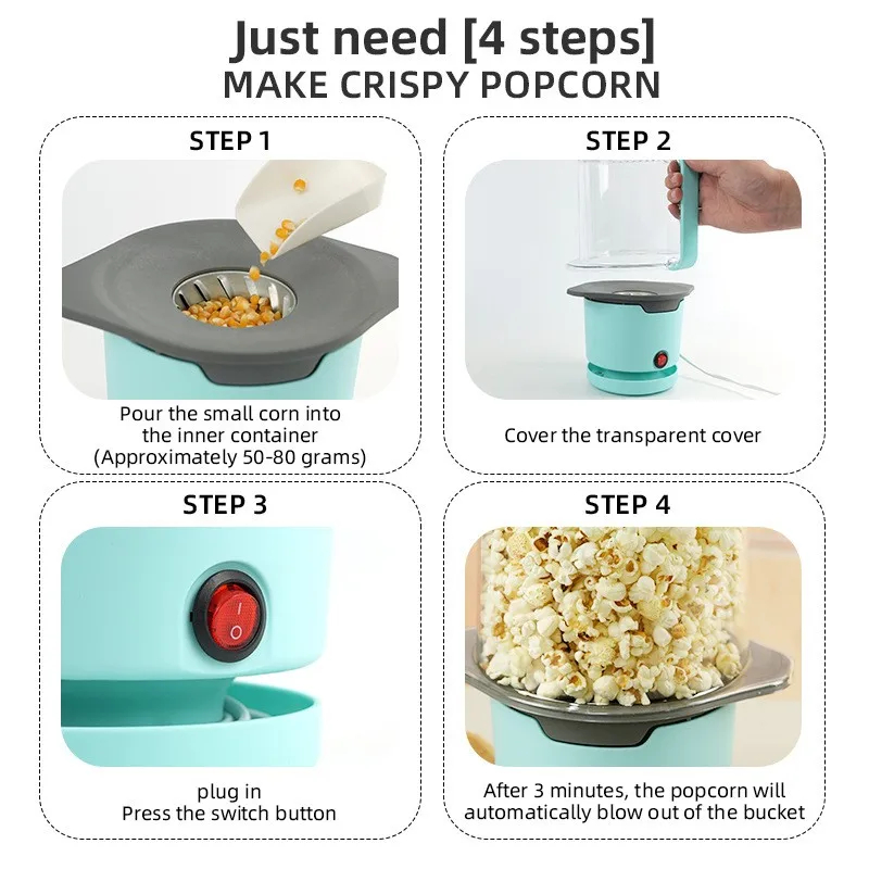 img alibaba 1793073083.jpeg Kitchen Kids Home-made Portable Electric Popcorn Machine Movie Snack Household Healthy Hot Air Oil Free Corn Popcorn Maker