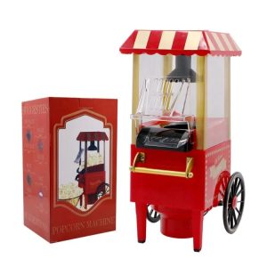 Electric Car Shape Popcorn Machine Hot Air Popcorn Popper Electric Pop Corn Maker Healthy and Quick Snack for Party - Red