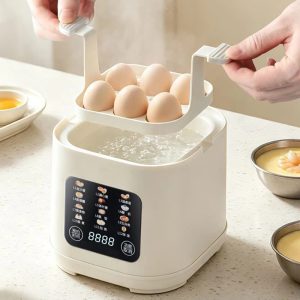 Electric Egg Cooker, 12-in-1 Steamer, 24H Preset, 12H Keep Warm