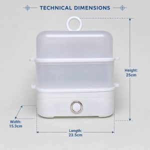 Egg Electric Steamer, Double-Layer, Auto Shut-Off