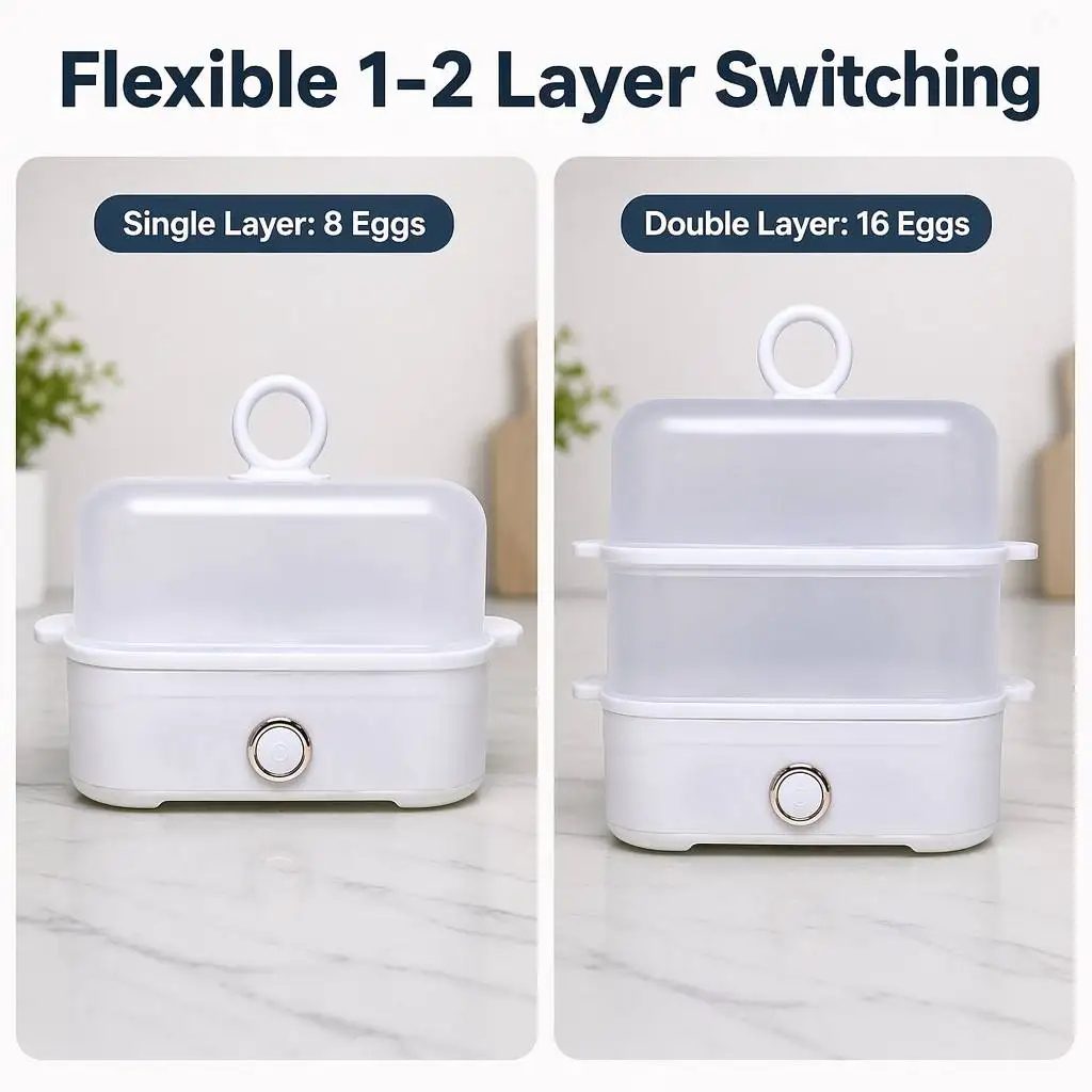 img alibaba 1793438840.jpeg Egg Electric Steamer, Double-Layer, Auto Shut-Off