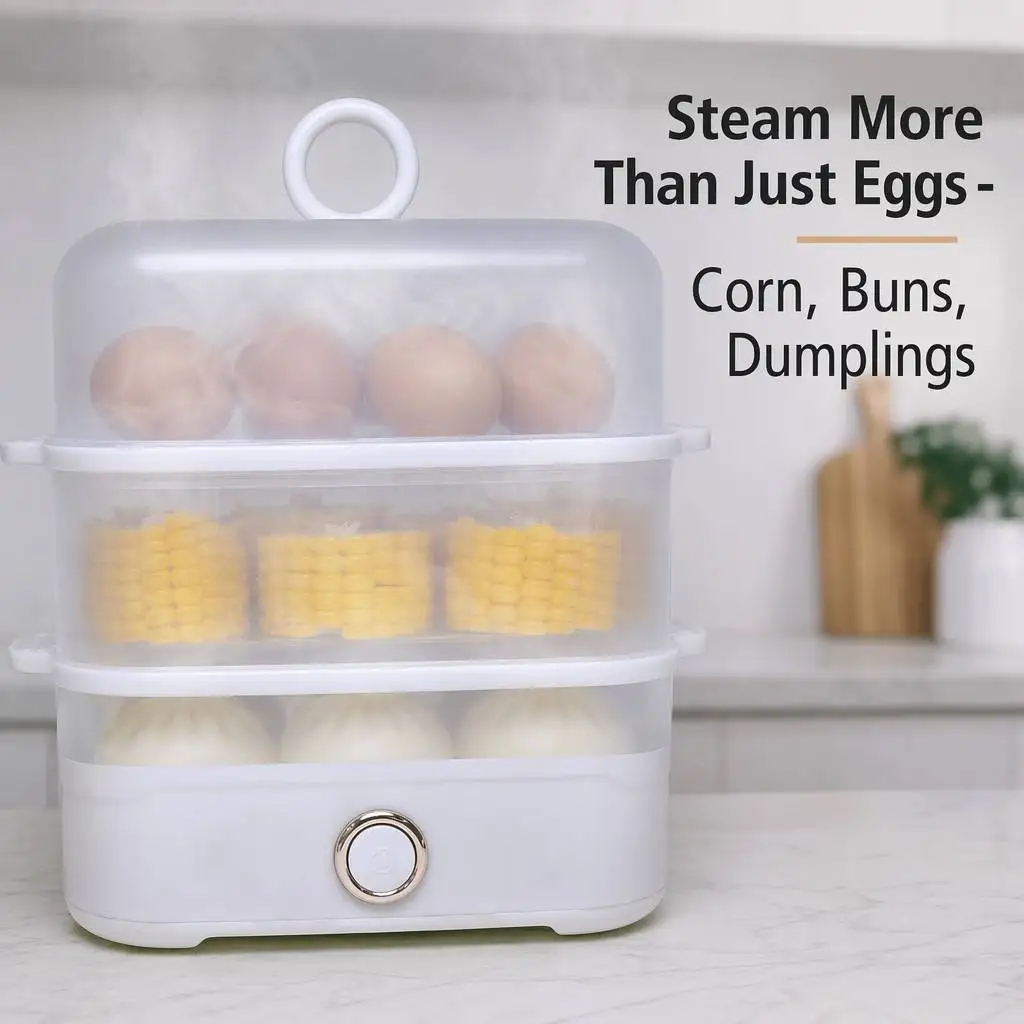 img alibaba 1793438847.jpeg Egg Electric Steamer, Double-Layer, Auto Shut-Off