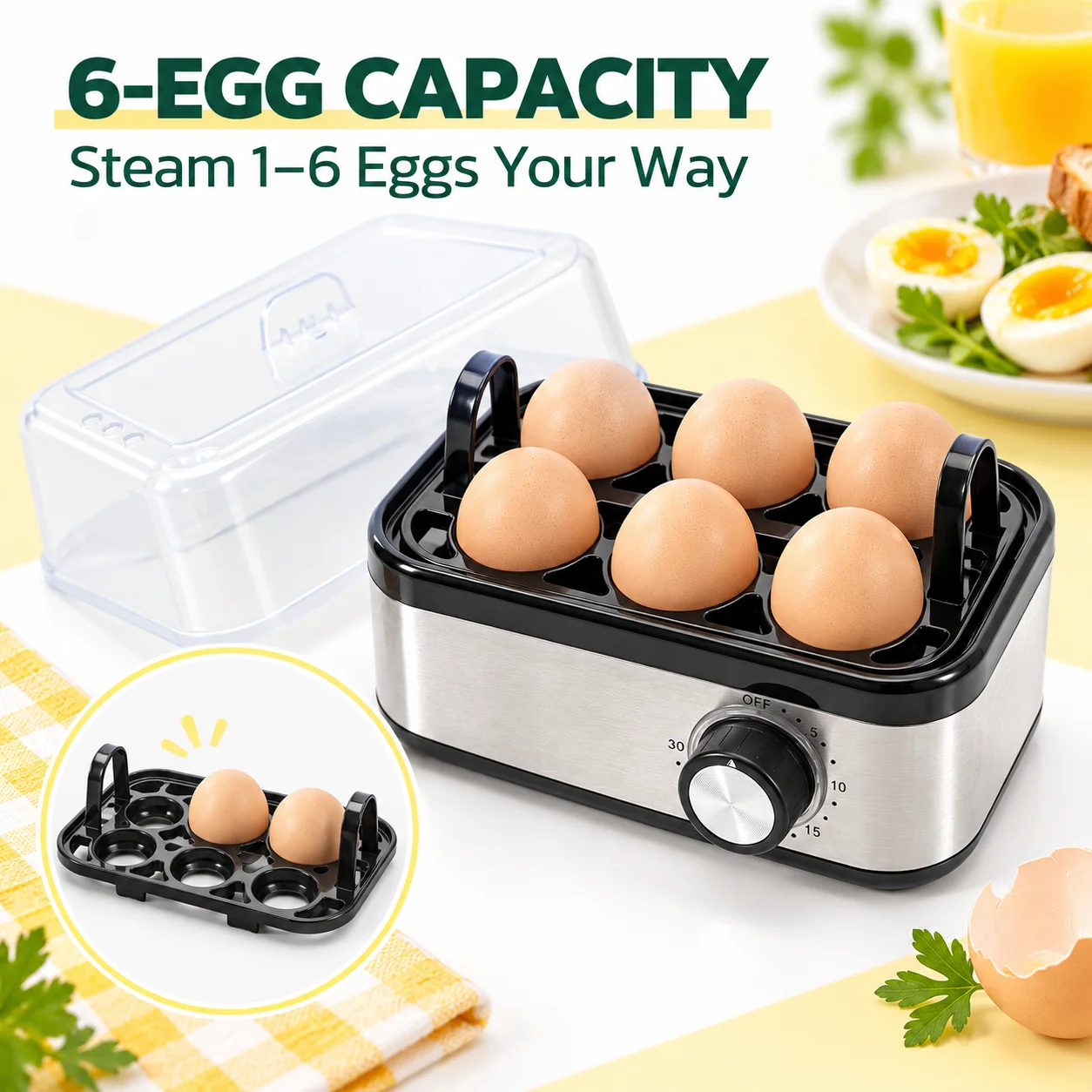 img alibaba 1793438974.jpeg Electric Egg Cooker, 6-Egg Steamer with 30-Minute Timer, 350W Auto Shut-Off