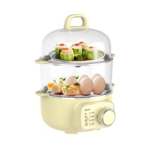 400W Electric Egg Steamer, Portable With Visible Lid