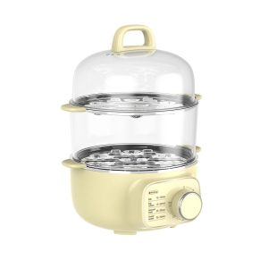 400W Electric Egg Steamer, Portable With Visible Lid