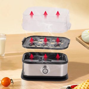 Nutricook Penguin Electric Egg Cooker, Stainless Steel Auto Shut-Off