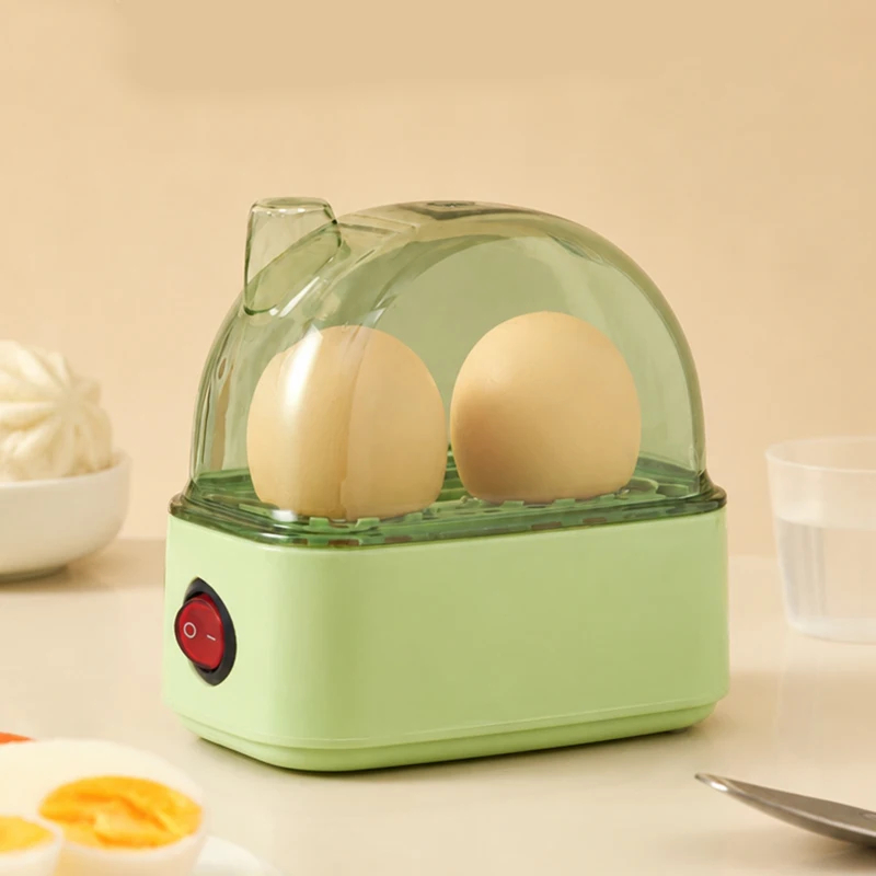 img alibaba 1793439911.jpeg Electric Egg Cooker for 2 Eggs, 120W Mini Steamer with Transparent Lid - Green 2-Egg Steamer / 220-240V