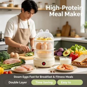 Egg Cooker, Multi-Tier Steamer for Eggs, Buns, Dumplings, Corn