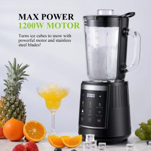 Blender, 1.5L Glass Jar for Smoothies, Ice Cream and Frozen Drinks