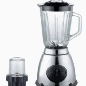 Electric Grinder, Blender and Food Mixer, Glass and Stainless Steel - Grey / 220-240