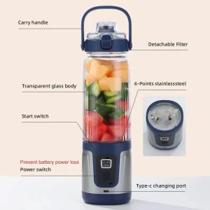 Blade Portable Blender, 750 mL, USB, Child Safety Lock