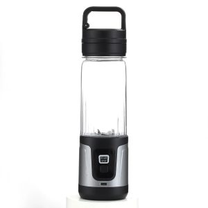Portable Blender, 700 mL Double Blade USB Juicer Mixer - USB / 7.4 / Blue double blade